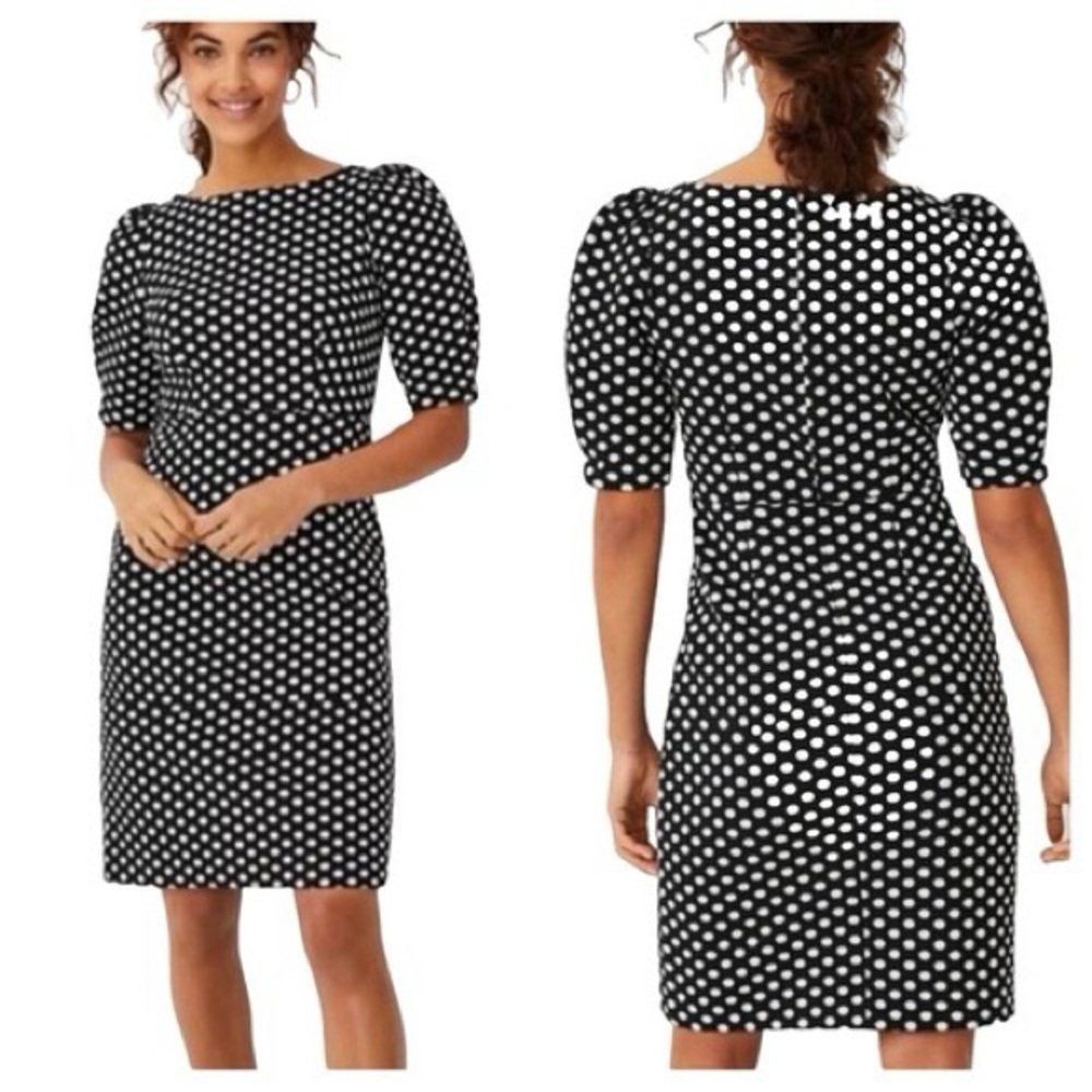Ann Taylor Black and White Polka Dot Dress